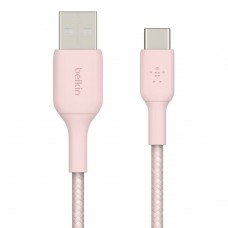 Кабель USB-Type-C Belkin Braided+Strap 1.5m Pink (F2CU075-05-C00-OEM)