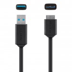 Кабель USB-microUSB-B (5Gbps) Belkin 0.9m Black (F3U166bt03-BLK)