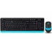 Комплект клавиатура + мышь Wireless A4Tech FG1010 Black/Blue USB