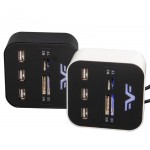 USB HUB Frime 3USB 2.0 USB-SD-TF Black/White (FHC-AllinOne3p2W)