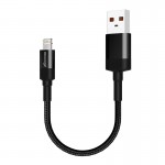 Кабель USB-Lightning Grand-X 0.2m Black (FM-20L)