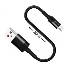 Кабель USB-MicroUSB Grand-X 0.2m Black (FM-20M)
