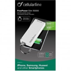 УМБ Cellularline FreePower Slim 10000mAh 1USB 2.1A White (FREEPSLIM10000W)