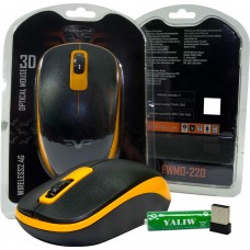 Мышь Wireless Frime FWMO-220BY 1200 dpi Black/Yellow