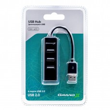 USB HUB Grand-X Travel USB-USB 4USB 2.0 Black (GH-403)