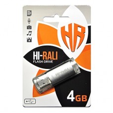 Флешка USB 2.0 4GB Hi-Rali Rocket Series Silver (HI-4GBVCSL)