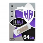 Флешка USB 64GB Hi-Rali Shuttle Series Silver (HI-64GBSHSL)