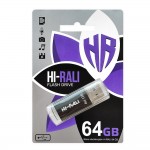 Флешка USB 2.0 64GB Hi-Rali Rocket Series Black (HI-64GBVCBK)