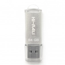 Флешка USB 64GB Hi-Rali Rocket Series Silver (HI-64GBVCSL)