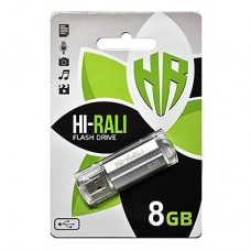 Флешка USB 2.0 8GB Hi-Rali Corsair Series Silver (HI-8GBCORSL)