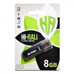 Флешка USB 2.0 8GB Hi-Rali Stark Series Black (HI-8GBSTBK)