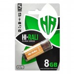 Флешка USB 2.0 8GB Hi-Rali Stark Series Gold (HI-8GBSTGD)