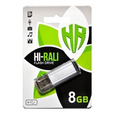 Флешка USB 2.0 8GB Hi-Rali Stark Series Silver (HI-8GBSTSL)