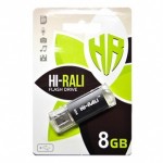 Флешка USB 2.0 8GB Hi-Rali Rocket Series Black (HI-8GBVCBK)