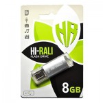 Флешка USB 2.0 8GB Hi-Rali Rocket Series Silver (HI-8GBVCSL)