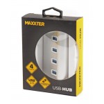 USB HUB Maxxter USB-USB 4USB 3.0 Silver (HU3A-4P-01)