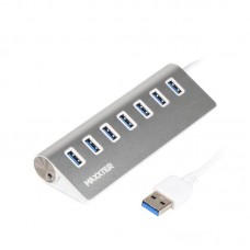 USB HUB Maxxter USB-USB 7USB 3.0 Silver (HU3A-7P-01)