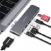 USB HUB Choetech HUB-M14 7в1 2USB 2Type-C Type-C-HDMI-SD-TF-USB Multiport Adapter Grey