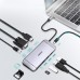 USB HUB Choetech HUB-M15 9в1 3USB 1Type-C Type-C-HDMI-RJ45-VGA-USB-PD Multiport Adapter Grey