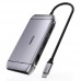 USB HUB Choetech HUB-M15 9в1 3USB 1Type-C Type-C-HDMI-RJ45-VGA-USB-PD Multiport Adapter Grey