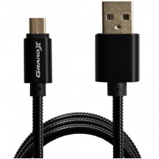 Кабель USB-MicroUSB Grand-X 2.1A 1m Black (MM-01B)