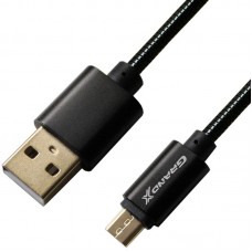 Кабель USB-MicroUSB Grand-X 2.1A 1m Black (MM-01B)