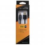 Кабель USB-MicroUSB Grand-X 2.1A 1m Black (MM-01B)