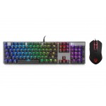 Комплект клавиатура + мышь Motospeed CK888 Outemu Red (mtck888mr) Silver/Black USB