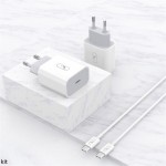 Сетевое зарядное устройство SkyDolphin SC18EL PD2.0 1Type-С 3A White (MZP-000156) + кабель Lightning