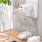 Сетевое зарядное устройство SkyDolphin SC22EBL 2USB 2.1A White (MZP-000162) + кабель Lightning