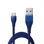 Кабель USB-MicroUSB Grand-X Cu 2.1A 1.2m Blue