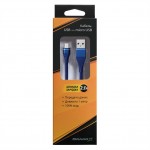 Кабель USB-MicroUSB Grand-X Cu 2.1A 1.2m Blue