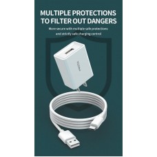 СЗУ Proda PD-A43i USB 2.4A + кабель USB Lightning White