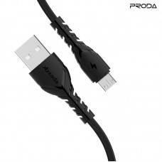 Кабель USB-microUSB Proda PD-B47m 3A 1m Black