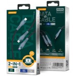 Кабель 2в1 Type-C-Lightning  Proda PD-B73th 5А 1.3m Black (PD-B73th-BK)