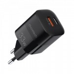 Сетевое зарядное устройство Choetech 1Type-C 1USB 33W Black (PD5006-EU-BK)