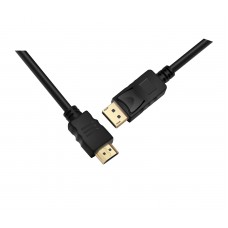 Кабель DisplayPort-HDMI ProLogix V1.2 1m Black (PR-DP-HDMI-P-02-30-1m)