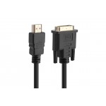 Кабель HDMI-DVI ProLogix Premium Single Link 18+1 V1.3 0.5m Balck (PR-HDMI-DVI-P-01-30-05m)