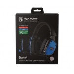 Наушники гарнитура накладные Sades SA-722 Dpower Black/Blue (sa722blj)