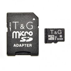 Карта памяти MicroSDHC 32GB UHS-I U3 Class 10 T&G + Adapter SD (TG-32GBSD10U3-01)
