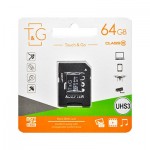 Карта памяти MicroSDHC 64GB UHS-I U3 Class 10 T&G + Adapter SD (TG-64GBSDU3CL10-01)