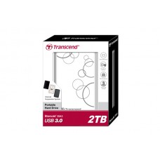 Внешний жесткий диск HDD 2.5" USB 3.0 2Tb Transcend StoreJet White (TS2TSJ25A3W)