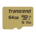 Карта памяти MicroSDXC 64GB UHS-I U3 Class 10 Transcend 500S + Adapter SD (TS64GUSD500S)