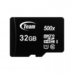 Карта памяти MicroSDHC 32GB UHS-I Class 10 Team Black + Adapter SD (TUSDH32GCL10U03)
