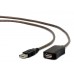 Удлинитель USB-USB 2.0 активный Cablexpert 5m Black (UAE-01-5M)