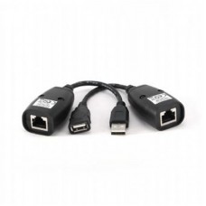 Удлинитель USB-RJ45 2.0 Cablexpert по витой паре до 30m Black