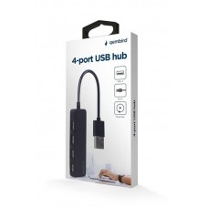 USB HUB Gembird 4USB 2.0 USB-USB пластик Black (UHB-U2P4-06)