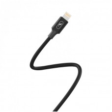 Кабель USB-Lightning SkyDolphin S55L Neylon 2.4A 1m Black (USB-000434)