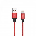 Кабель USB-Lightning SkyDolphin S55L Neylon 2.4A 1m Red (USB-000435)