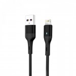 Кабель USB-Lightning SkyDolphin S06L LED Smart Power 3A 1m Black (USB-000554)